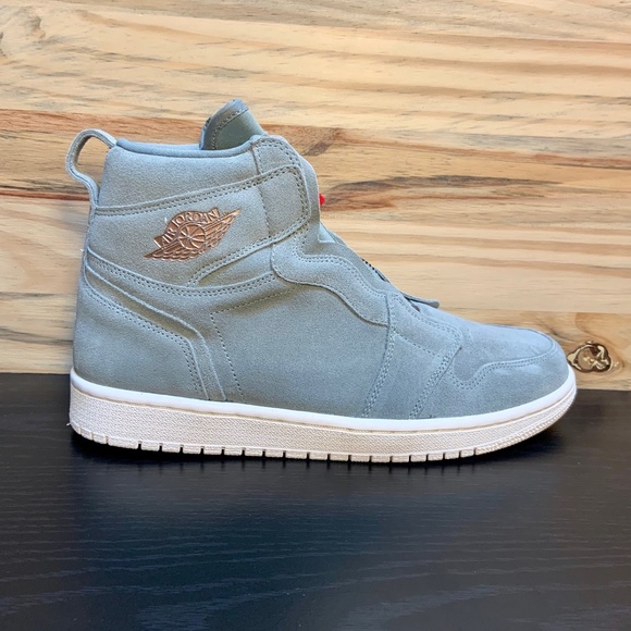 New Air Jordan 1 Women's High Zip Suede Sneakers - Picture 2 of 7